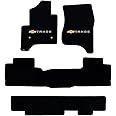 Lloyd Mats Custom-Fit Carpeted Floor Mats Premium Luxury Car Floor Liners for Chevy Tahoe 2015-2020 - Gold Bowtie + Tahoe Word (Charcoal, 4PC - Bench)