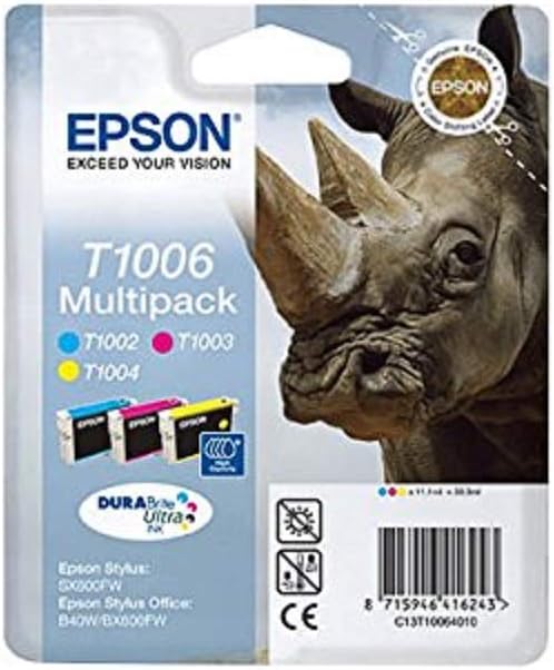 Epson T1006 Rhino Colour Ink Cartridge Multipack - Cyan Magenta Yellow