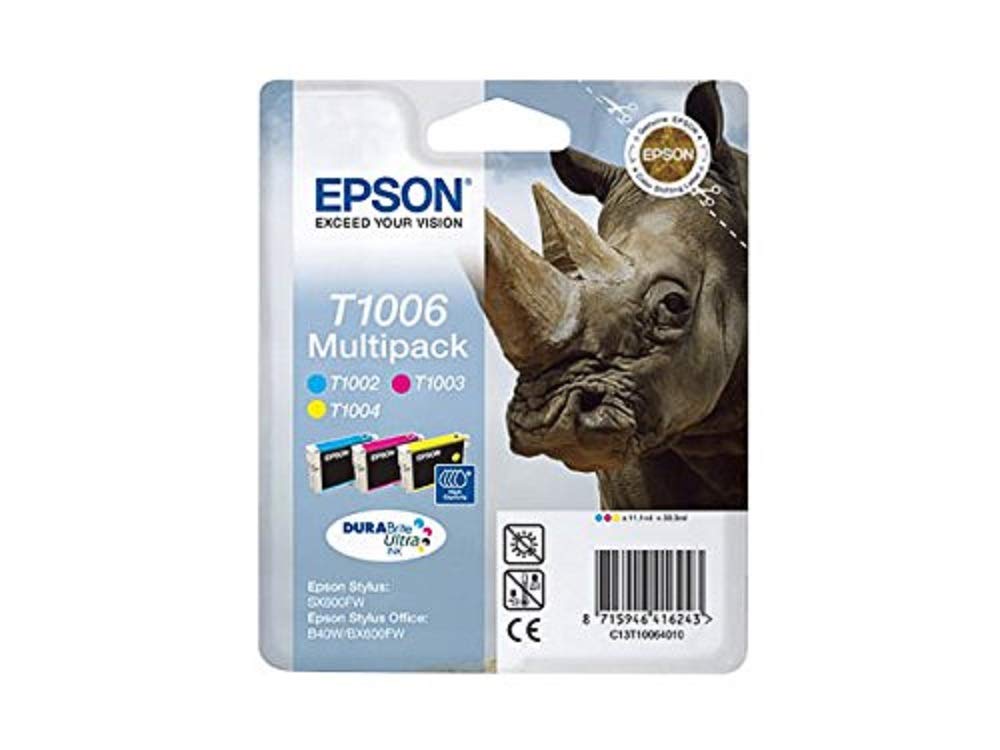 Epson Original Durabrite T1006 Rhino Colour Multipack Ink Cartridges, Genuine