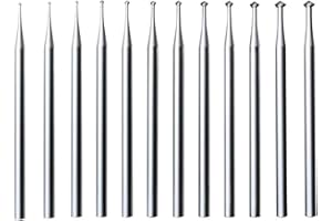 Juinrinet 12 Pcs 90º Hart Burr - 3/32Inch Shank 90 Degree Heart Burs Jewelry Engarving Bits Lapidary Burr Set
