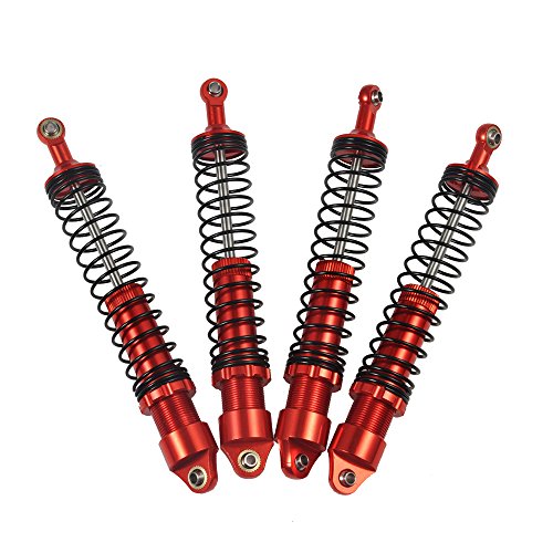 4Pcs Ajustable Shock Absorber Red for 1/10 RC TRX-4 Wraith SCX10 D90 (120mm) (Best Shocks For Scx10)