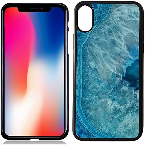 Agate stone blue -iPhone X Case / iPhone 10 Case - Designer Plastic Snap On Case