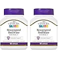 21st Century Resveratrol Red Wine Extract Capsules, 90Count (Pack of 2)