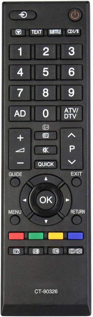 ALLIMITY CT-90326 CT 90326 Remote Control Replace for Toshiba REGZA LCD TV 32AV704R 32AV733 32EL833 32EL833B 32L2434DG 32L2453RB 32W2434DG 37RV633D 40LV665D 42AV635D 50L2333D 37AV607P - Image 3