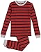 Petit Lem Boys' Big Fire Stripe 2 Piece Pajama Set