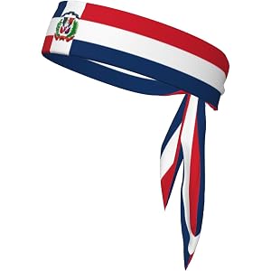 Flag Sports Head Ties for Men Women Tie Headband Tie Back Hairband Sweatbands for Tennis Ninja Karate Running Yoga