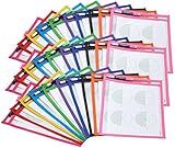 TYH Supplies 30-Pack Reusable Dry Erase Pockets 9 x