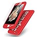 iPhone 6/6s Case,AICase Ultra Thin Supreme Fashion Full Body Coverage Protection Soft PC [Dual Layer][Slim Fit] Case with Tempered Glass Screen Protector for Apple iPhone 6/6s(Red)