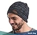 Brook + Bay Cable Knit Beanie Winter Hat for Women - Warm, Chunky, Soft Stretch, Thick & Cute Knitted Caps for Cold Weather Black Gray