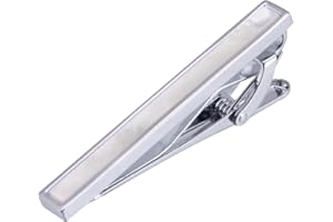 Jonwo Mother of Pearl Men's Tie Clip With Presentation Box Tie Bar for Gentleman Regular Necktie Tie Pin for Daily Business Anniversary Wedding Occasions