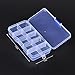 ECROCY Pack of 5 Plastic Storage Box with Adjustable Dividers for Beads, Jewelry,Tools and Fishing Lures(1pc Organizer Box with 36 Grids & 4pcs Box with 10 Grids)
