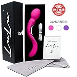 Original Lulu 8 Therapeutic Massager Cordless Wand. Stylish with 3 Speeds and 7 Pulsating Patterns. USB Rechargeable 2 Hour Battery, Free Travel Bag, Curved to Reach All Areas