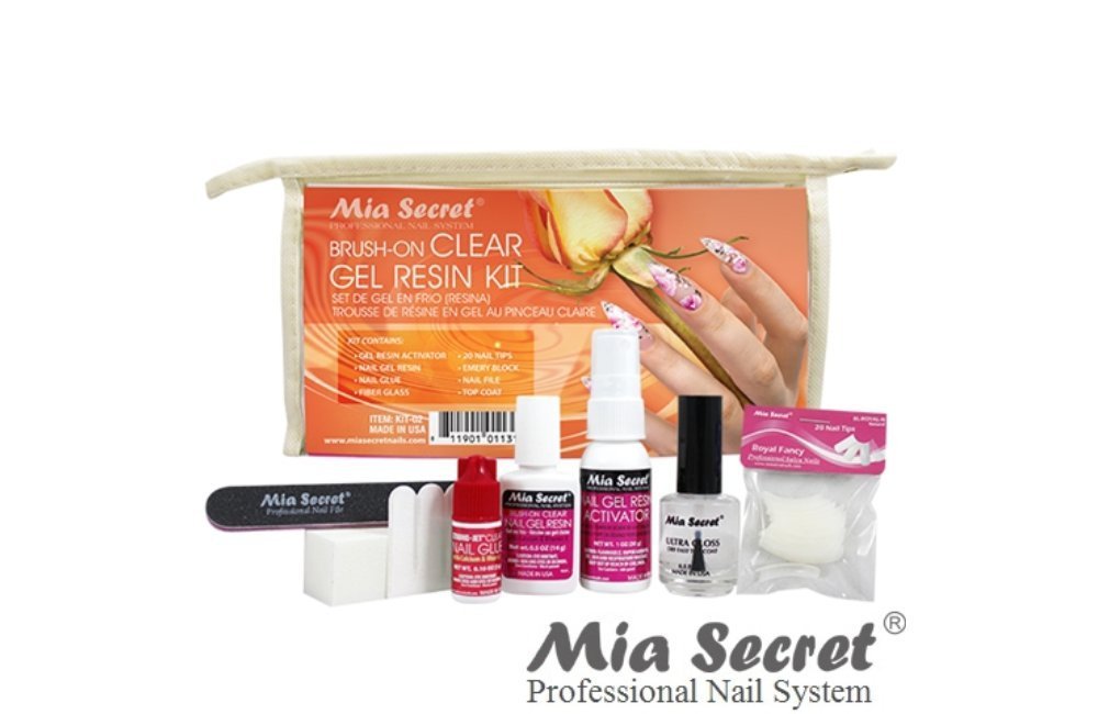 Mia Secret Brush ON Clear Gel Resin 8 PCS. Professional Kit