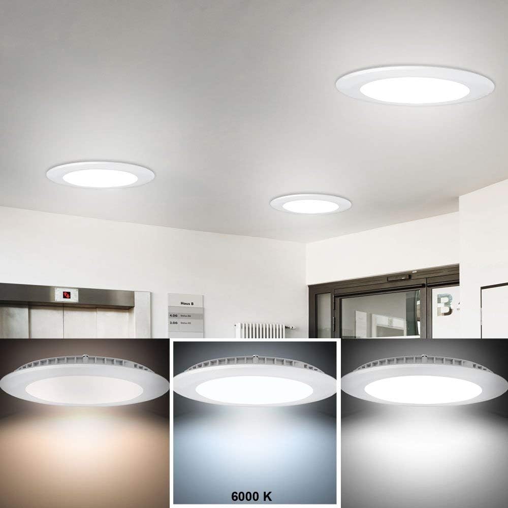 V-TAC LED Premium Panel - ceiling recessed downlight with Driver & Clips (Easy Installation) (White, 18W) - Image 3