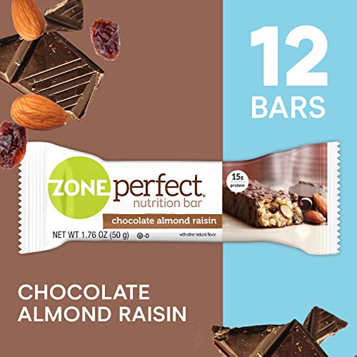 ZonePerfect Protein Bars, Chocolate Almond Raisin, High Protein, With
