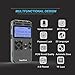 Digital Voice Recorder,Vandlion 8GB Sound Audio Recorder Dictaphone for Lectures Meetings, AGC Noise Reduction, Voice Activated PCM and MP3 Player,Double Microphone