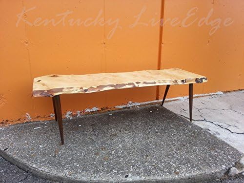 Danish Inspired Live Edge Table- Coffee Table- Natural Wood- Wooden Inlays- Natural Edges- Light Wood- Maple- Nakashima Style- Mid Century