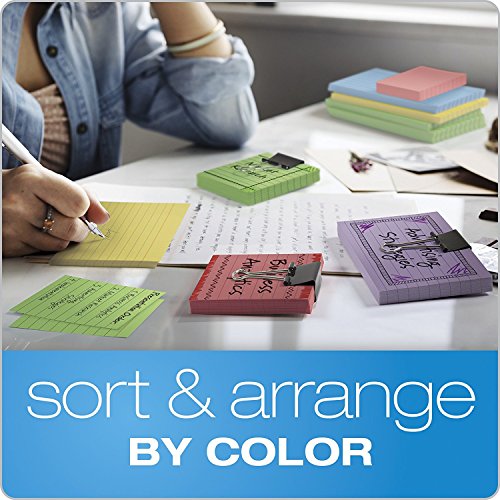 Oxford Mini Index Cards, 3" x 2.5", Ruled, Assorted Colors, 200 Per Pack (10010EE) (4)
