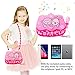 M SANMERSEN Karaoke Machine Toys for 3-6 Year Old Girls, Portable Musical Bag with Microphone Karaoke Player Toys for Girls Gifts Age 3 4 5 6 Xmas Gifts Pink