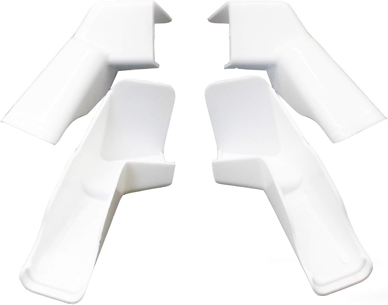 X-Haibei 4 Pack RV Rain Gutter Spouts Extensions, Directs Rainwater Away from Sides of RV, 2 Left 2 Right 3 1/2 inch Gutter Spouts (White): Automotive