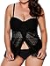 Dearlove Women's Lace Front Slit Tankini Set Bathing Suits S-3XL