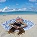 ONEPACK Extra Thick Mandala Blanket Tassel 100% Cotton Round Roundie Design-Picnic Blanket,Beach Blanket/Mat,Carpet,Table Cloth,Wall Tapestry,Diameter 60inch (Blue and White Porcelain)
