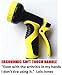 Garden Hose Nozzle - Best for Lawns, Plants & Shrubs, Washing Cars, Dogs + Pets. Free Detachable Shut Off Valve, Ergonomic Trigger, Easy Flow Control Setting, Durable Soft Touch Grip, 9 Settings