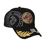 Military - US Marine Corps Emblem Shadow Hat - Black