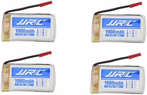 Battery, PINCHUANGHUI 4Pcs 3.7V 1000mAh 30C Lithium Battery Kit for JJRC H51 Quadcopter(X4A-B10)