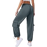 Women's Cargo Pants Water Resistant Lightweight Drawstring Hiking Joggers Base Jump Parachute Pants