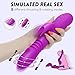 Thrusting Dildo Rabbit Vibrator with 3 Powerful Thrusting Intensities 9 Vibration Modes Heating for G-Spot Clit Stimulation, Fovel Bunny Vibrator Personal Sex Toy for Women, Rechargeable Purplethumb 1