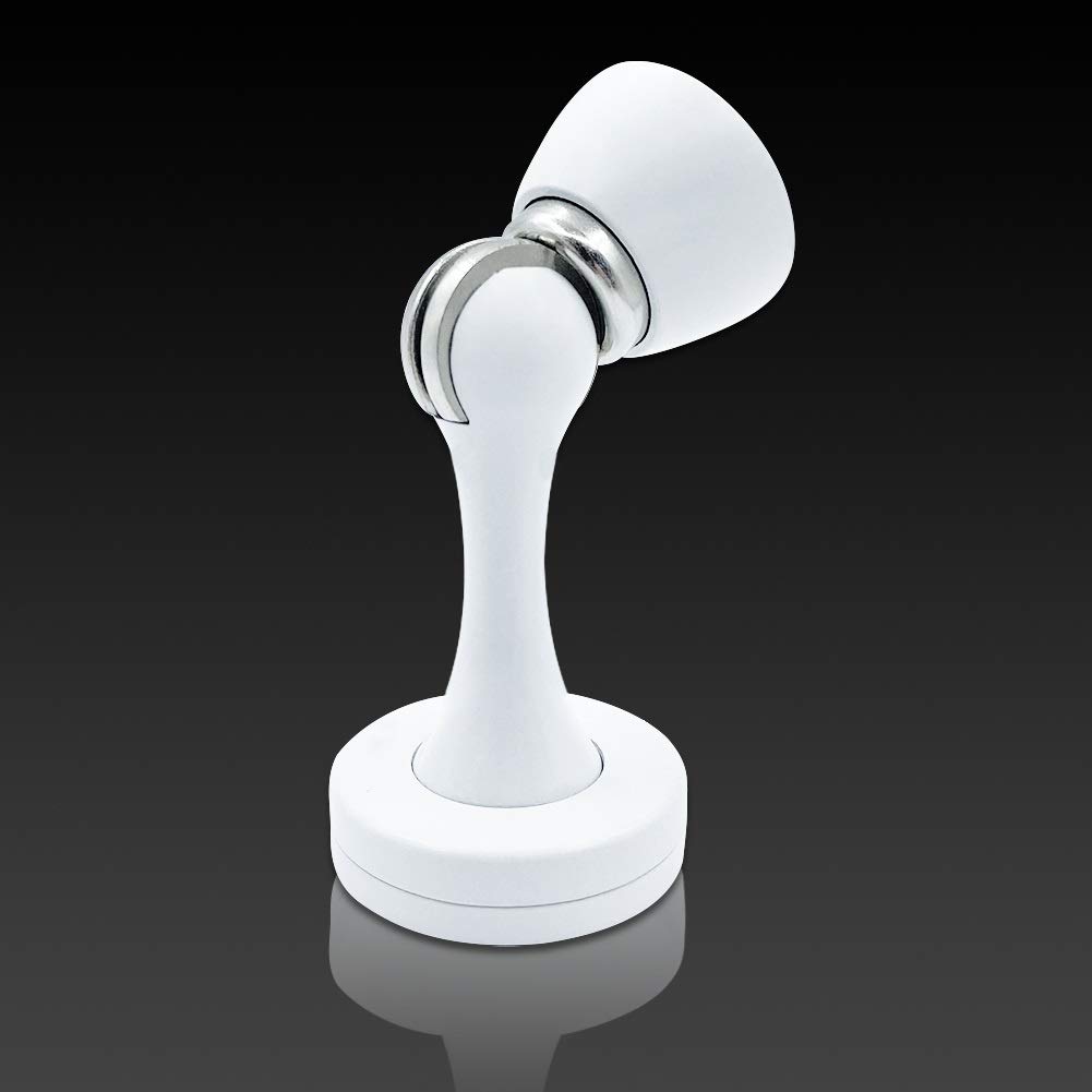 KOLAKO Door Stoppers Magnetic Door Stops 6 Pack Door Stopper Magntic White Magnetic Door Catch, Brushed Nickel, Heavy Duty Wall Floor Mount Door Stops for Bathroom Home