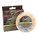 Maxcatch ECO Floating Fly Fishing Line Weight Forward Design with Welded Loop (3F,4F,5F,6F,7F,8F) (Fly Line-Light Beige&Power Blue, WF6F-100FT)