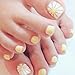 24pcs Summer Fresh Daisy SunFlower Yellow False Toe Nail
