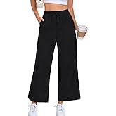 KateModa Women's Baggy Wide Leg Sweatpants High Waisted Palazzo Pants Casual Loose Drawstring Lounge Trousers with Pockets