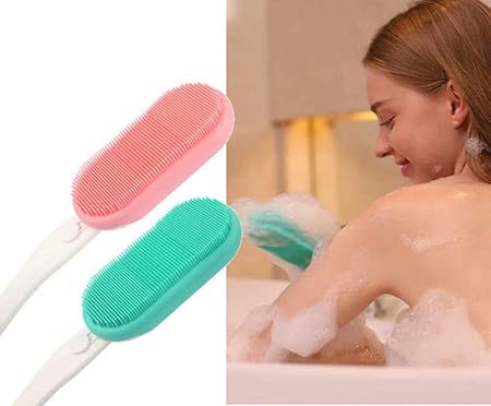 Breewell Waterproof Electrical Shower Facial and Body Cleansing Brush with Long Handle (Multicolour)