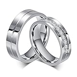 RAUL FANT Jewelry Women Men Stainless Steel Engagement Ring Wedding Band(Price for 1 Pcs)