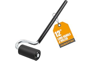 POWERTEC 71010 Long Handle J-Roller with Rubber Roller, 1-1/2-Inch by 3-Inch