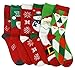 NKTM 6 Pairs Christmas Socks Santa Claus Socks Girls Socks Women Warm Socks Size 4-8
