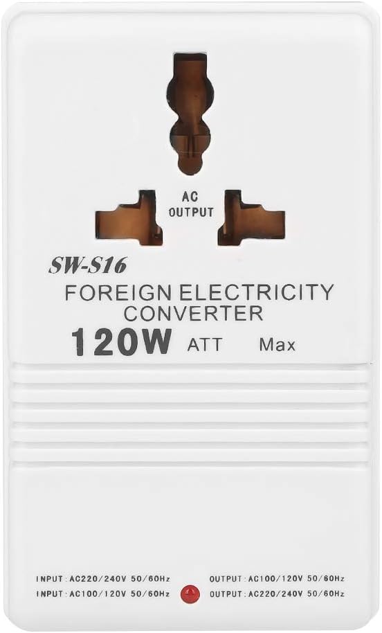 Yunnyp Power Transformer,110V to 220V Step Up Down Voltage Converter 120W Adapter CN Plug SW-S16