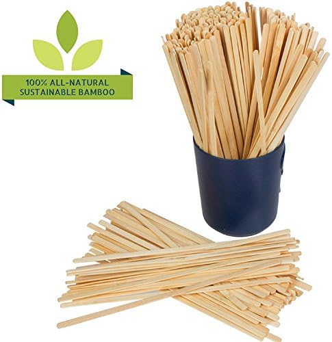 100% NATURAL BAMBOO Coffee Beverage Stirrer Sticks, 5.5-Inch Long (500 Count), Eco-Friendly, Biodegradable, Pure &amp; Chemical-Free, Stronger than Wood or Plastic, Splinter-Free