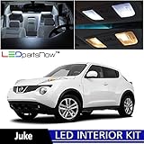 LEDpartsNow Nissan Juke 2011 & Up Xenon White Premium LED Interior Lights Package Kit (6 Pieces)
