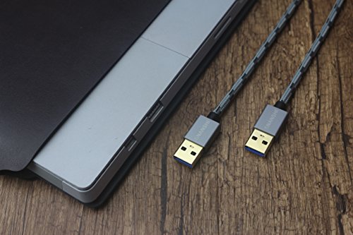 USB 3.0 Male to Male Cable 10ft, SNANSHI USB Cable Male to Male Nylon Braided Cable Aluminum Shell for Data Transfer Hard Drive Enclosures, Laptop Cooling Pad, Modems, Cameras and More - Thumbnail 6