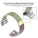 For Fitbit Charge 2 Bands, Charge 2 Milanese Loop Stainless Steel Metal Bracelet with Unique Magnet Clasp Replacement Bands for Fitbit Charge 2 Colorful Small