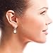 White Cultured Freshwater Pearl Earrings Leverback Dangle 14K Gold Jewelry for Women (Choice of Pearl Sizes and Metal Type)