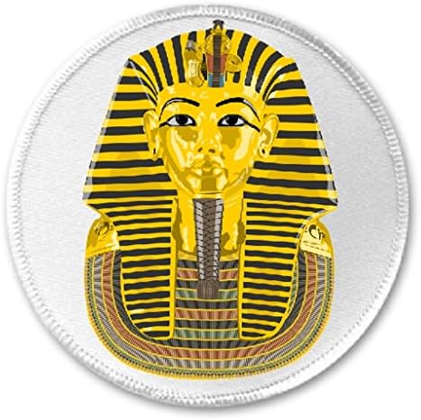 Egyptian Pharaoh Gold - 3" Sew / Iron On Patch Ancient Egypt Tomb