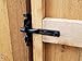 Automatic Lockable Post Mount Latch for Wood Gates and Doors Black