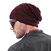 Slouch Beanie Hats Unisex Winter Warm Kitting Hats Skullcap (B-RED)