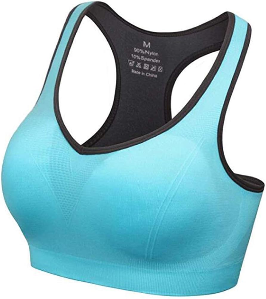 Barfen Women Racerback Sports Bras Padded Seamless High