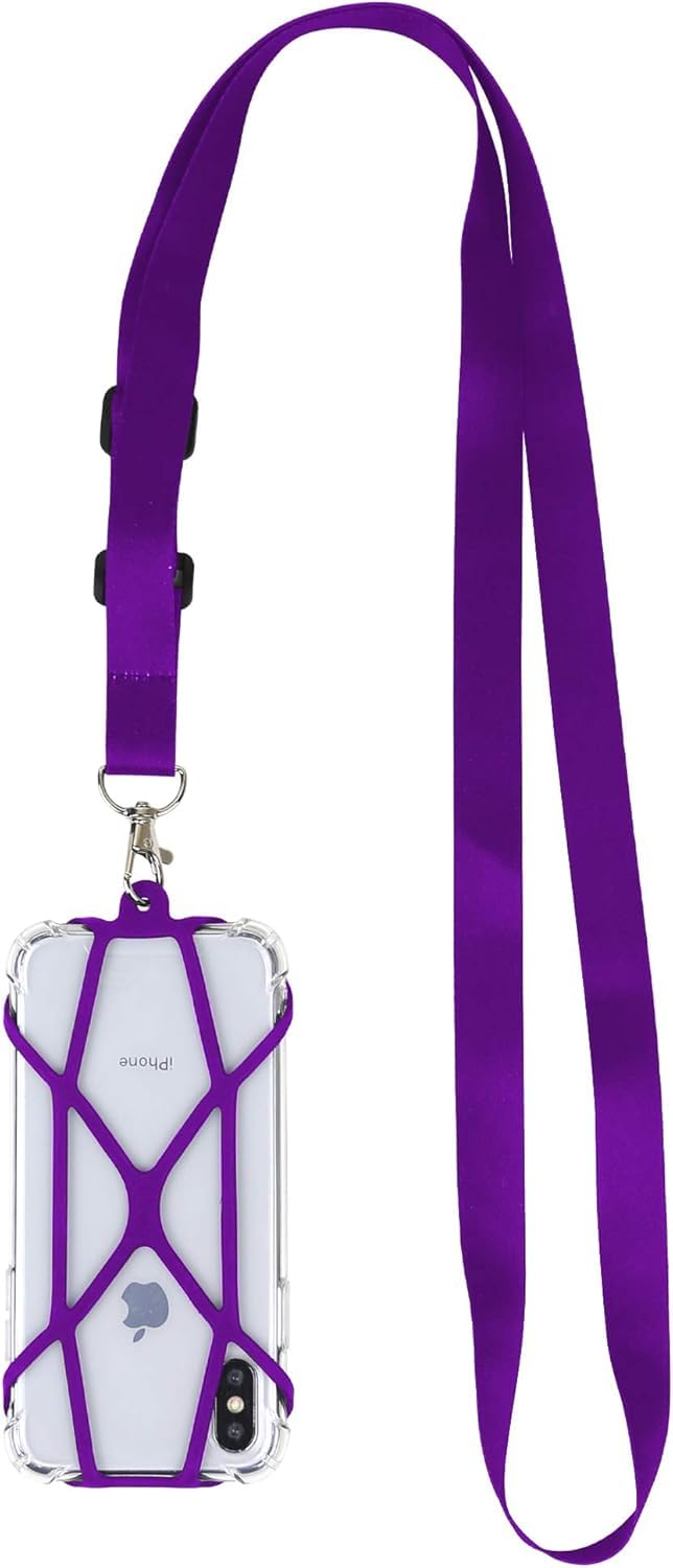Photo 1 of Gear Beast Universal Crossbody Cell Phone Lanyard Compatible with iPhone, Galaxy & Most Smartphones, Phone Case Holder & Cross Body Strap Black